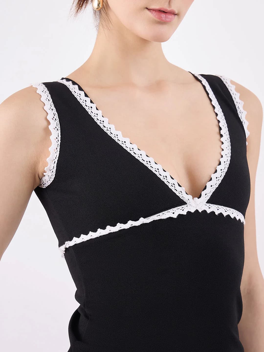 Women's Black Casual Solid Dress