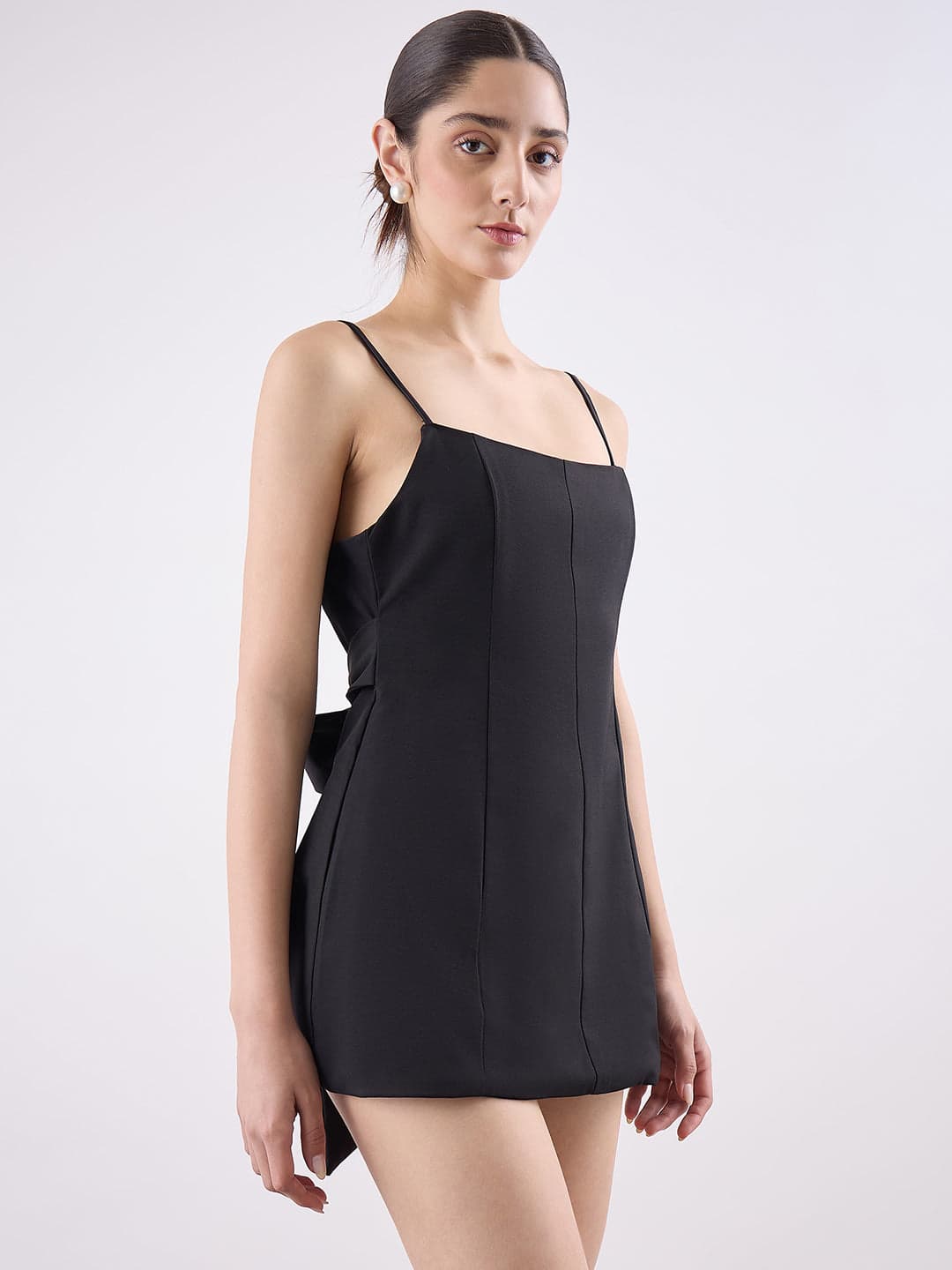 Women's Black Casual Solid Dress