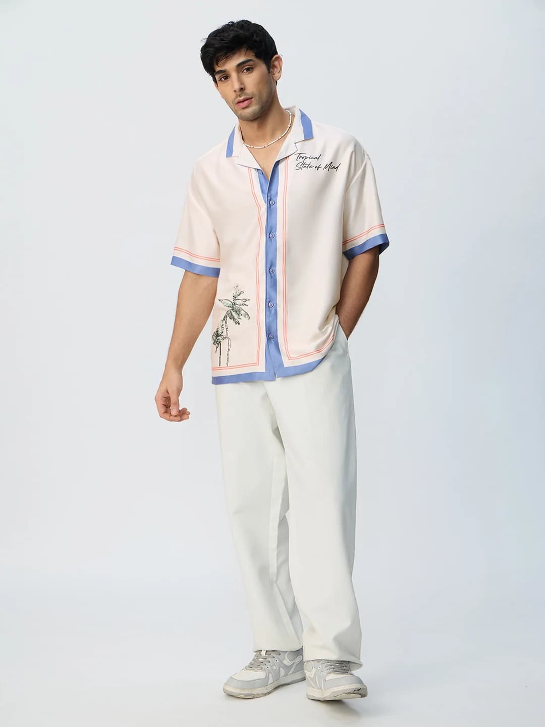 Men's Multicolor Casual Printed Oversized Fit Shirt