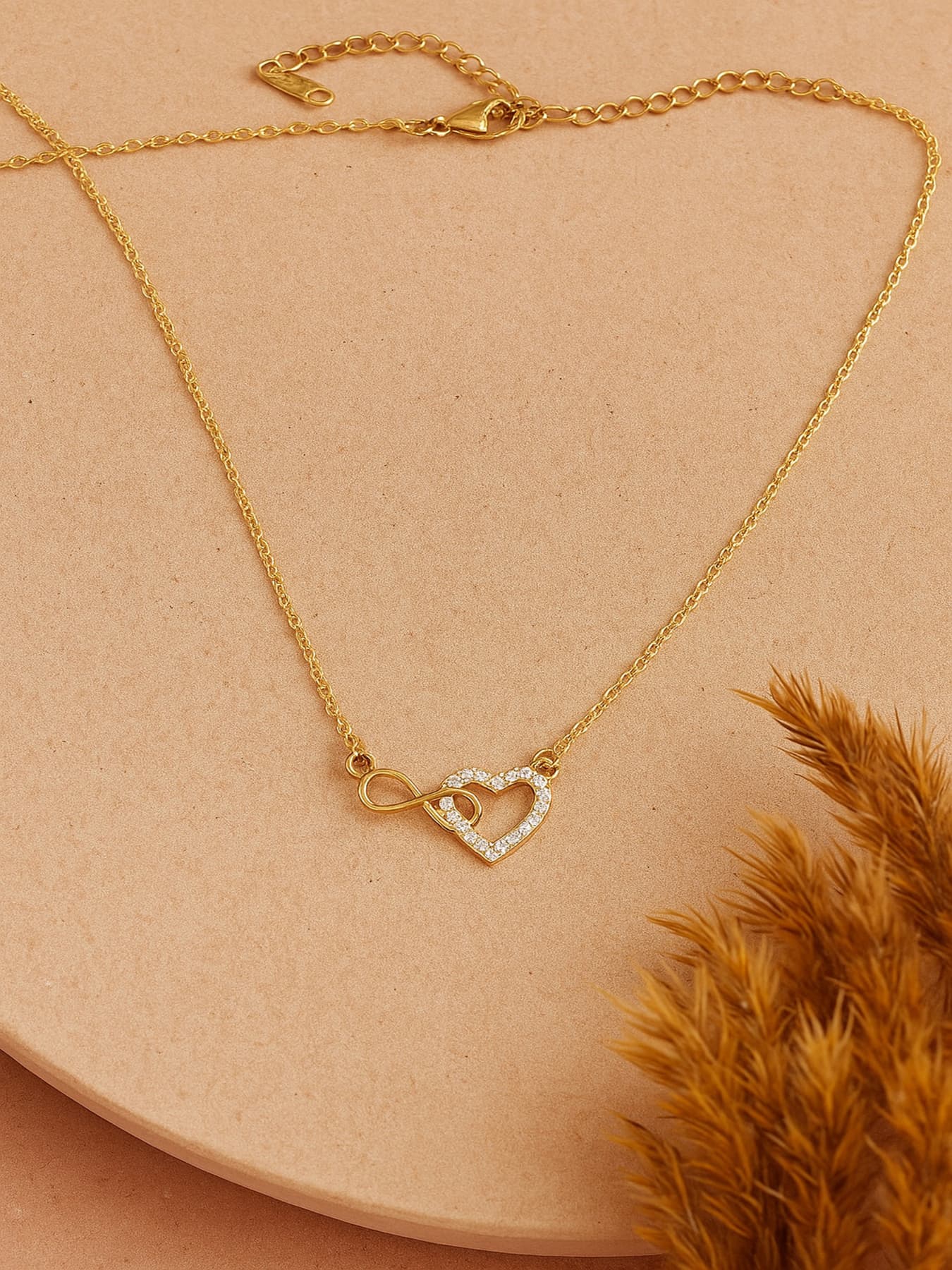 Women's Gold Infinity Love Pendant Necklace