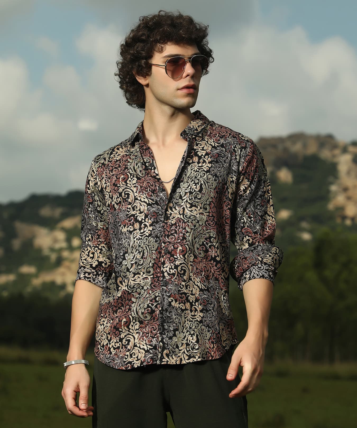 Men's Multicolor Casual Printed Regular Fit Shirt