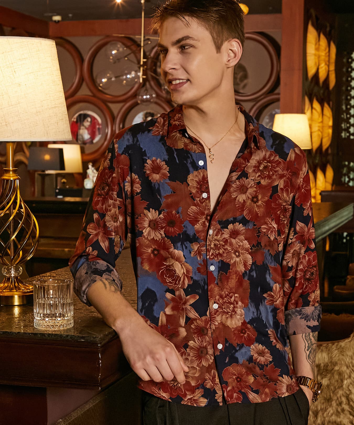 Men's Multicolor Casual Printed Regular Fit Shirt