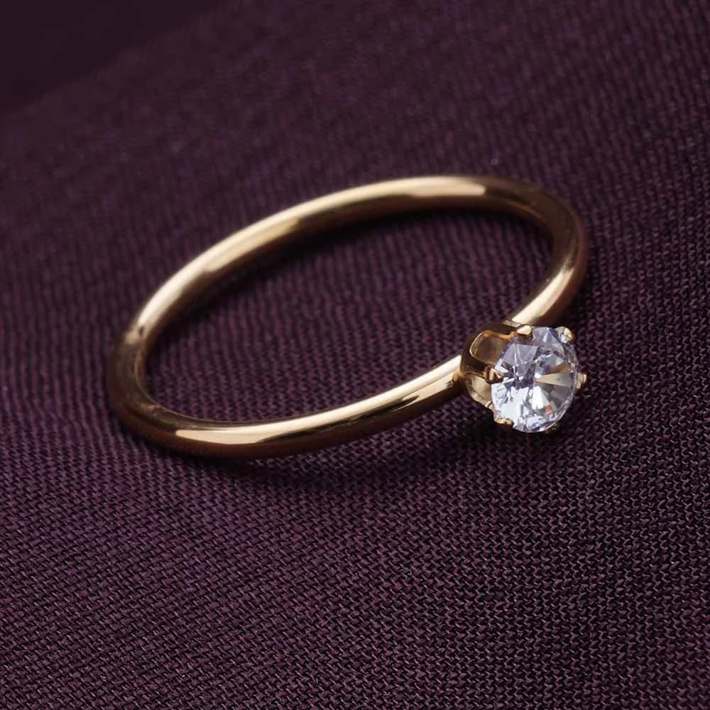 Women's Gold Casual Wear Gold Plated Stainless Steel Finger Ring