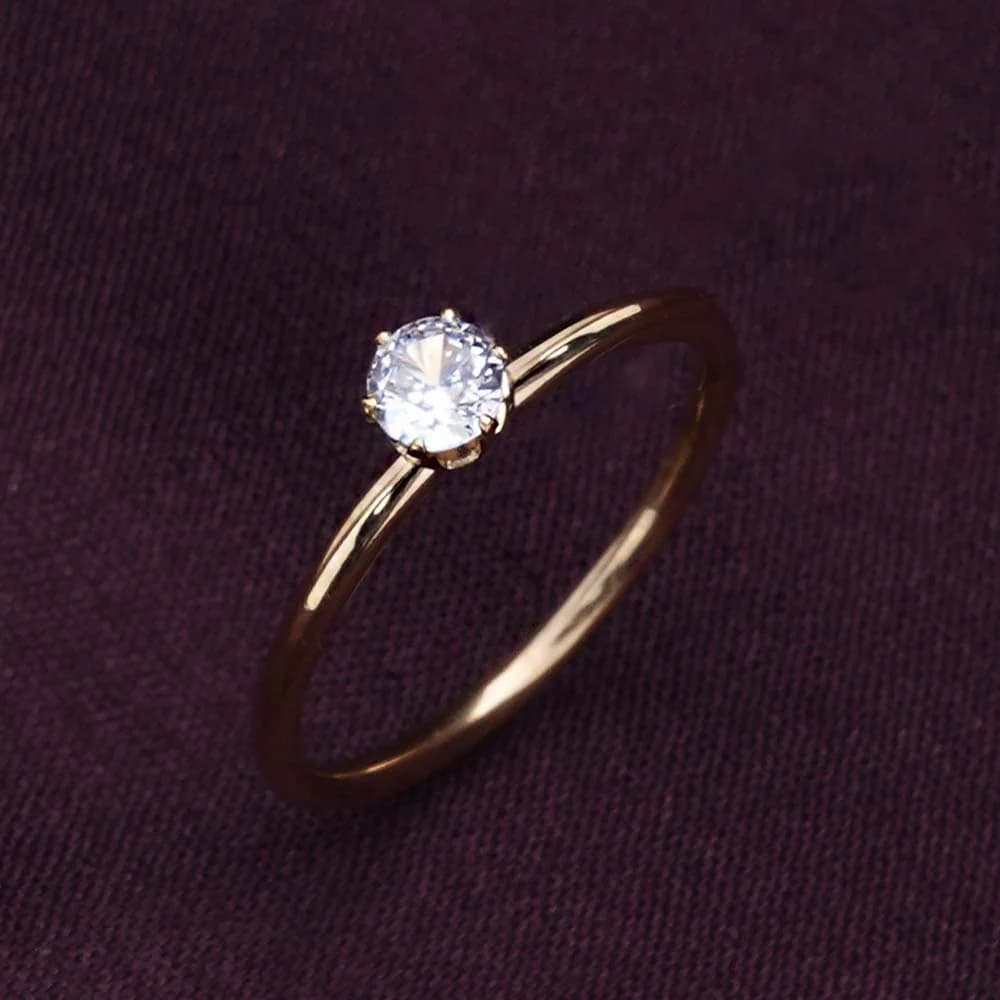 Women's Gold Casual Wear Gold Plated Stainless Steel Finger Ring