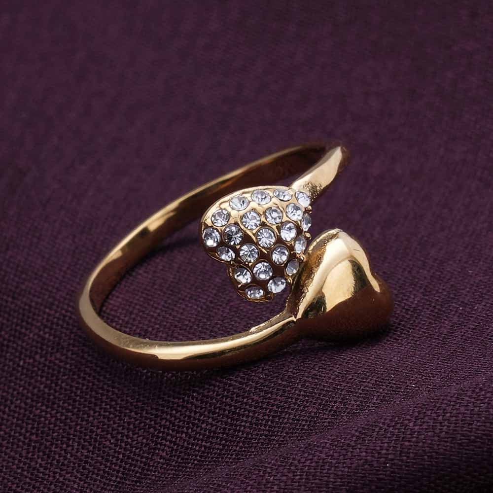 Women's Gold Casual Wear Gold Plated Stainless Steel Finger Ring