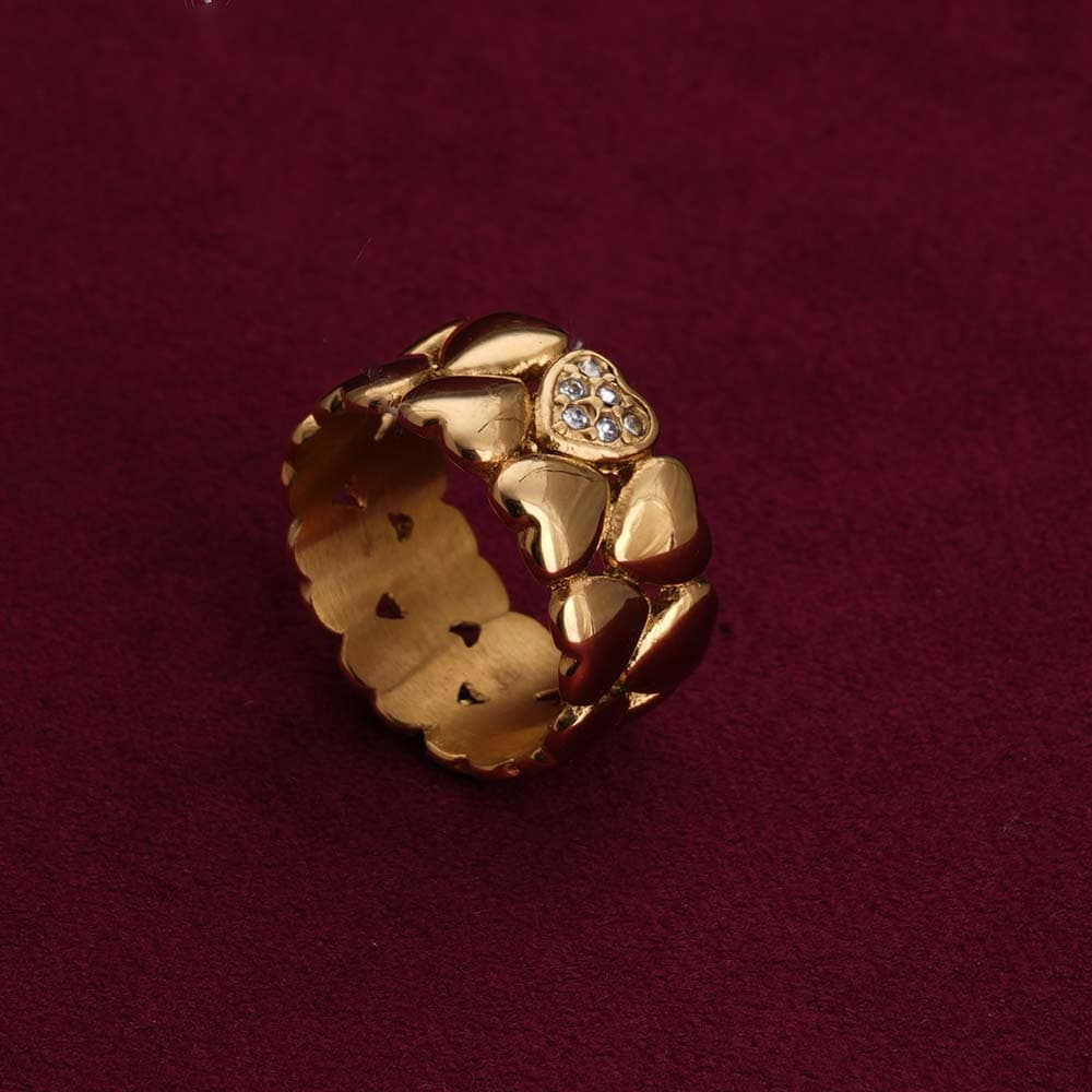 Women's Gold Casual Wear Gold Plated Stainless Steel Finger Ring