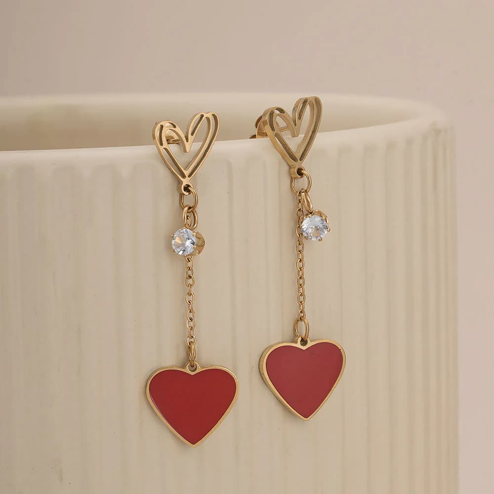 Women's Gold Casual Wear Gold Plated Stainless Steel Earring