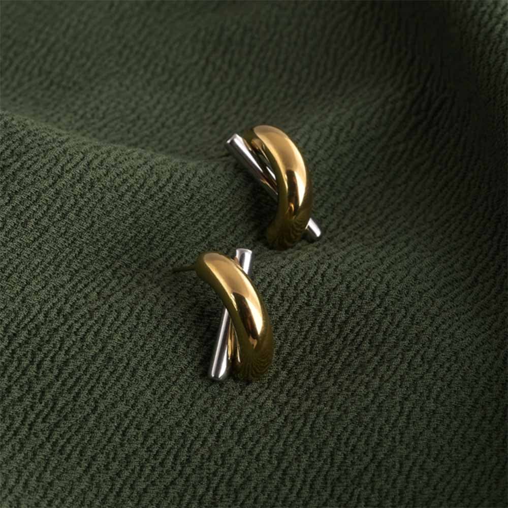 Women's Multi Casual Wear Gold Plated Stainless Steel Earring