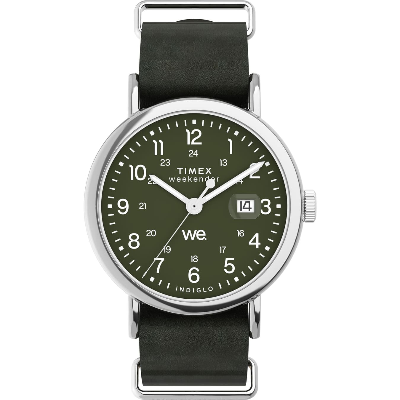 Men's Weekender Main Line 40 mm Green Dial Analog Watch - TW2W87000