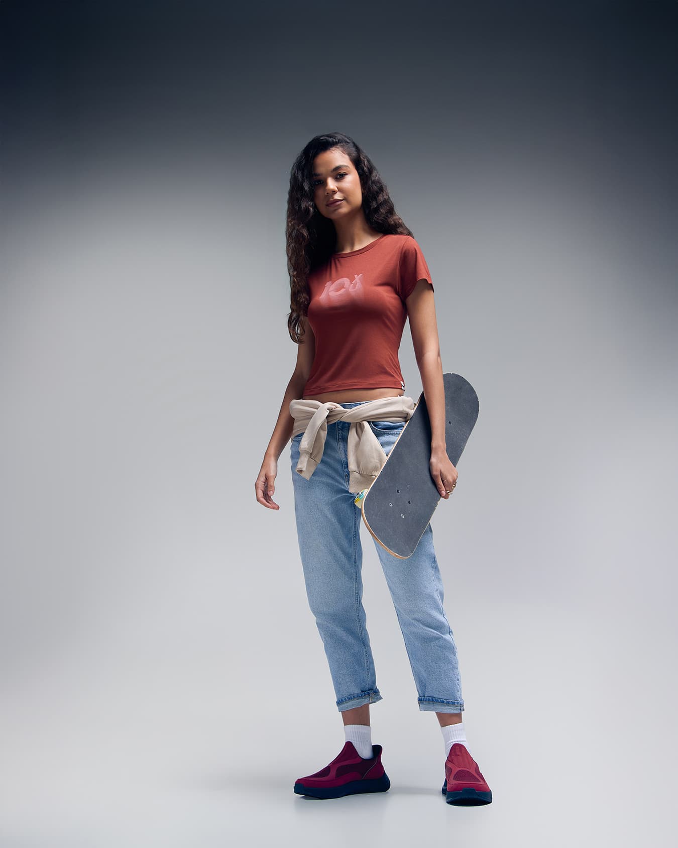 Women's Brown Sport Slim Fit Solid Half Sleeves Tshirt