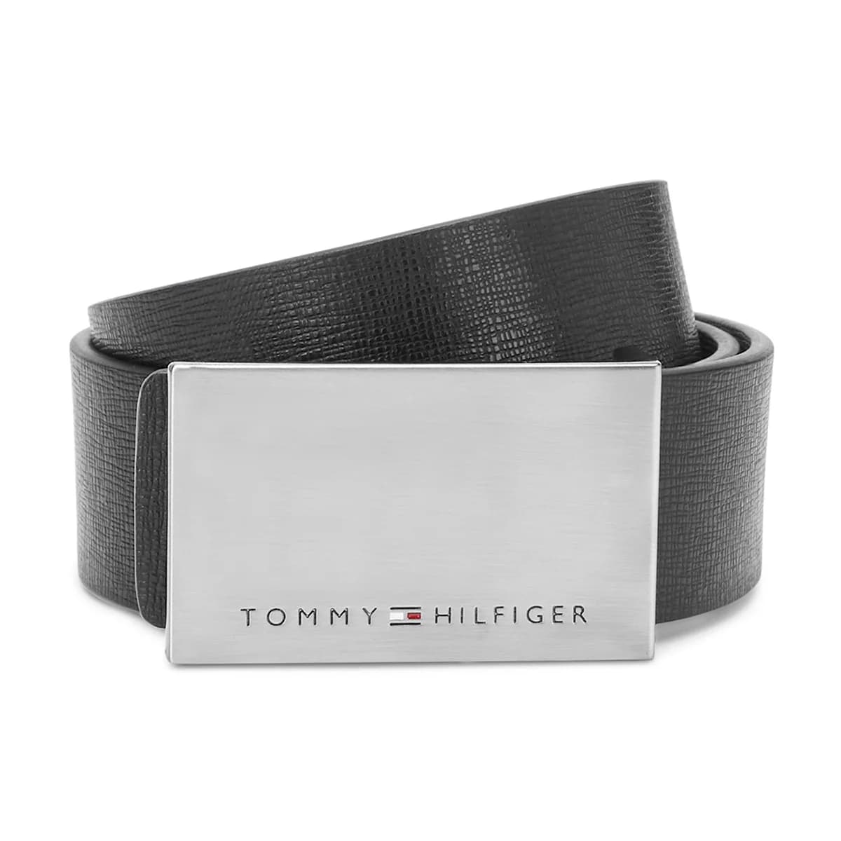 Men's Black Formal Textured Leather Amos Reversible Belt