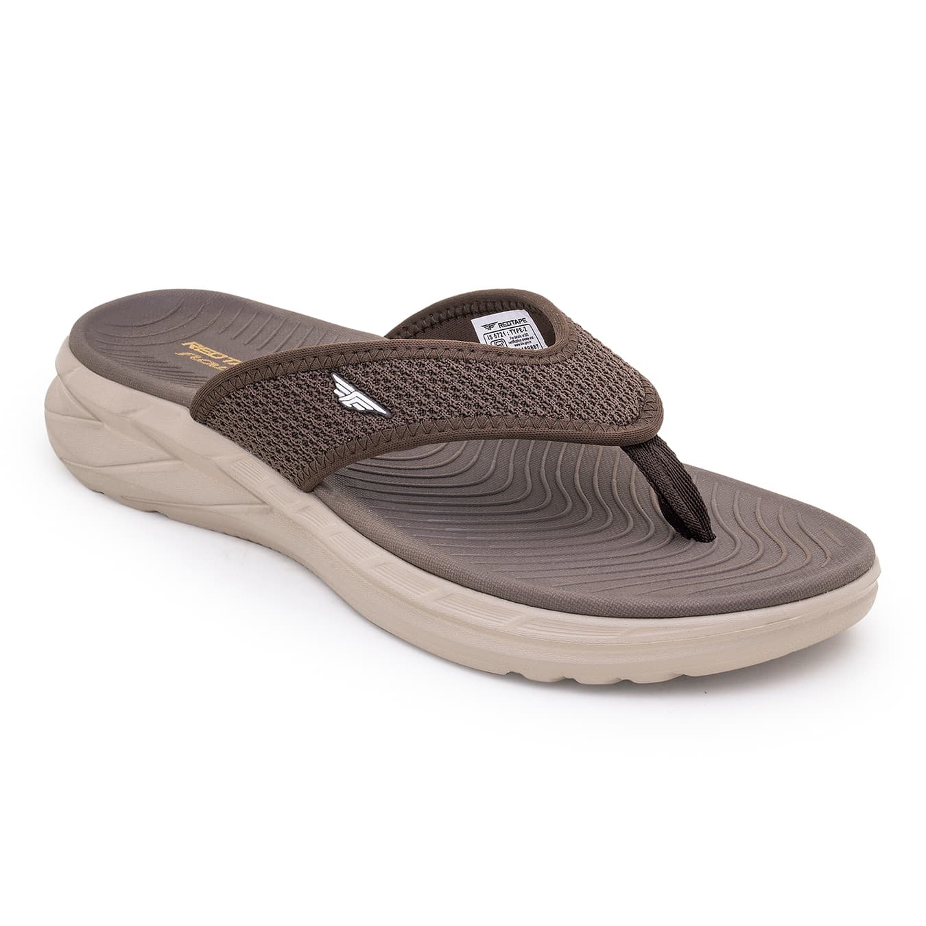 Men's Brown Casual Low-Top Flip-Flops