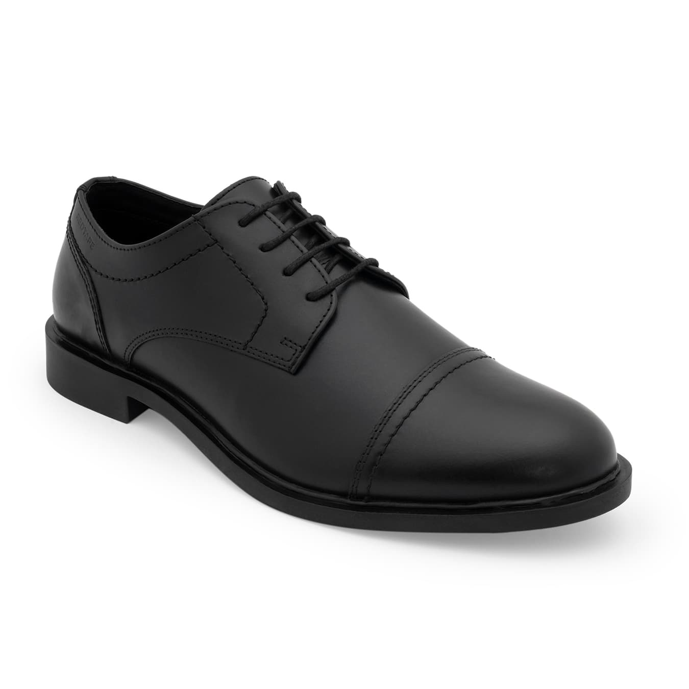 Men's Black Formal Low-Top Leather Derby Shoes