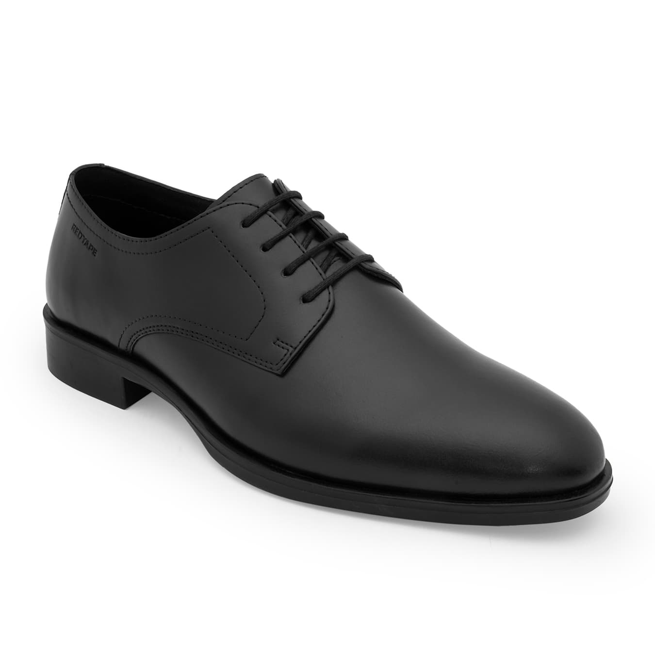 Men's Black Formal Low-Top Leather Derby Shoes