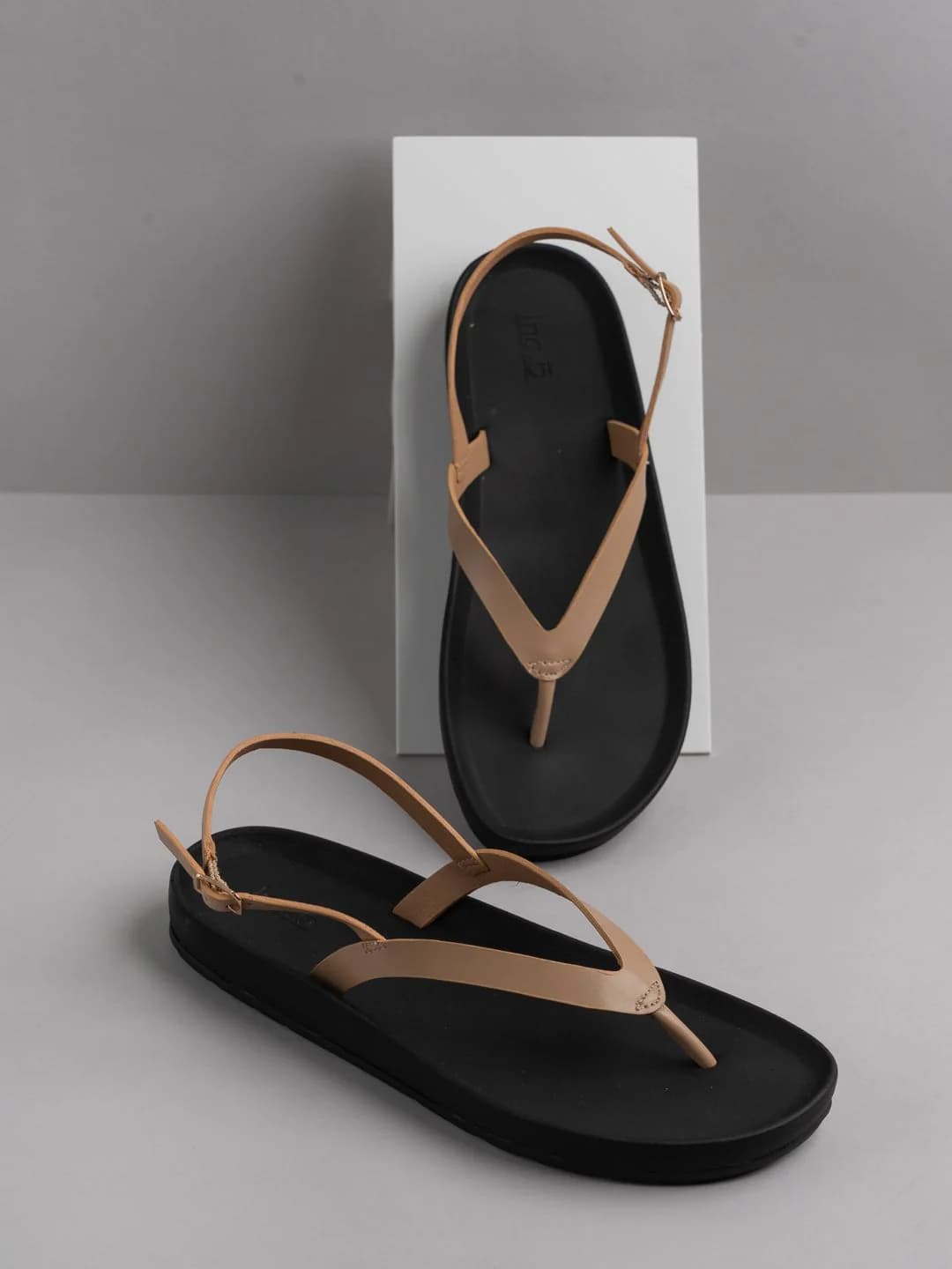 Women's Beige Casual Synthetic Flat Slip-Ons Sandals
