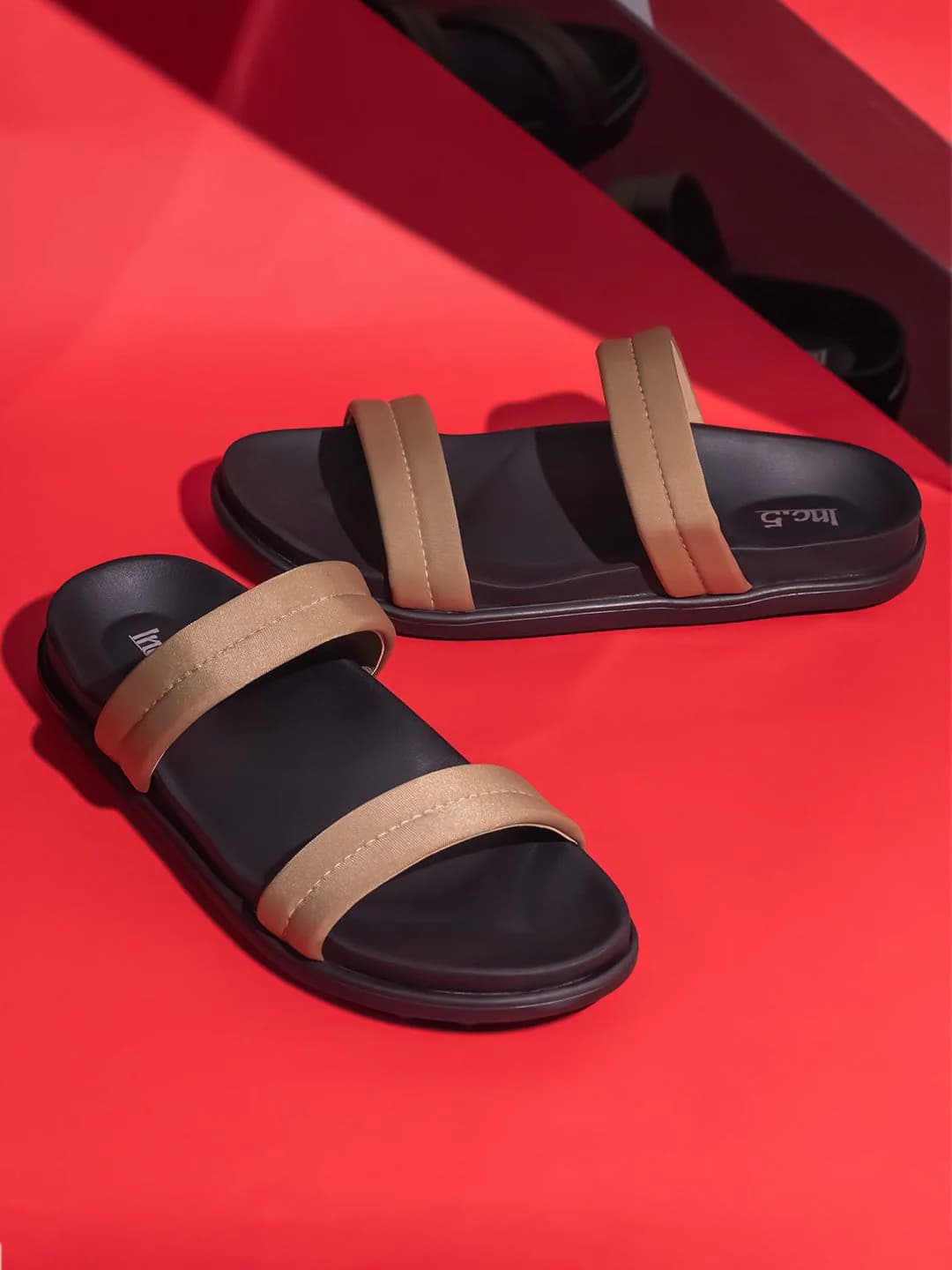 Women's Brown Casual Synthetic Flat Slip-Ons Sandals
