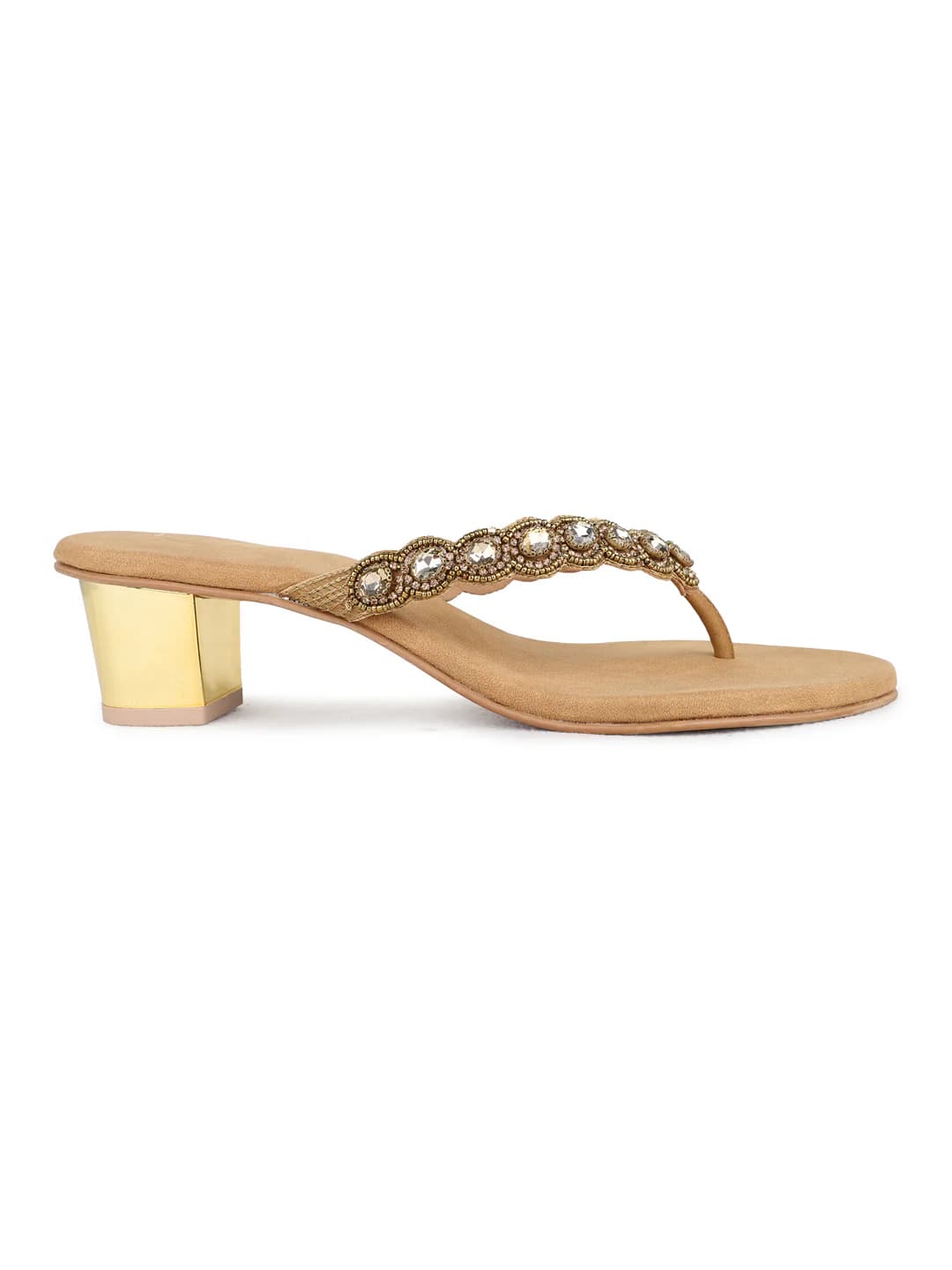 Women's Antique Casual Synthetic Block Heel Slip-Ons Sandals