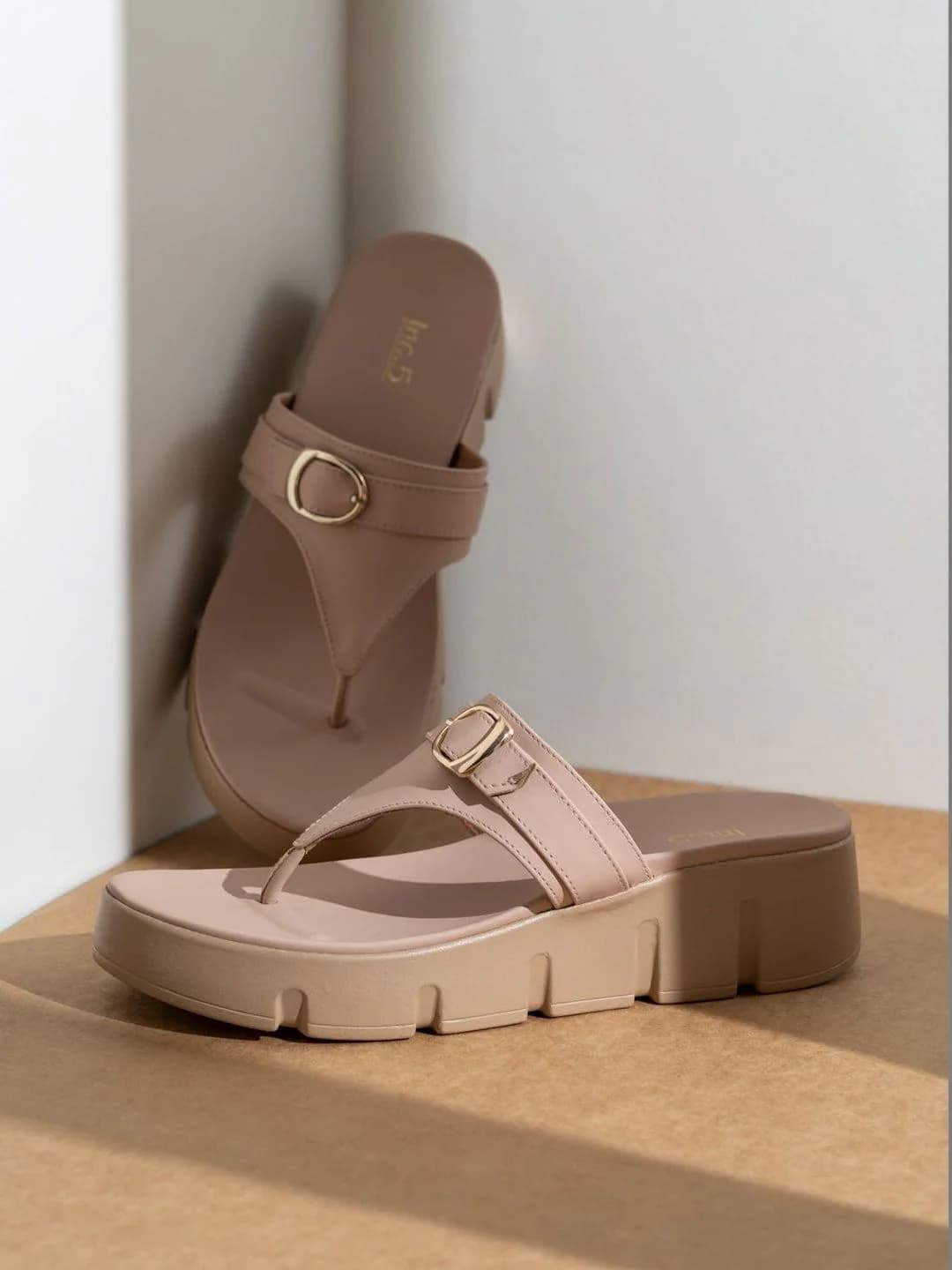 Women's Peach Casual Synthetic Wedge Heel Wedges Sandals