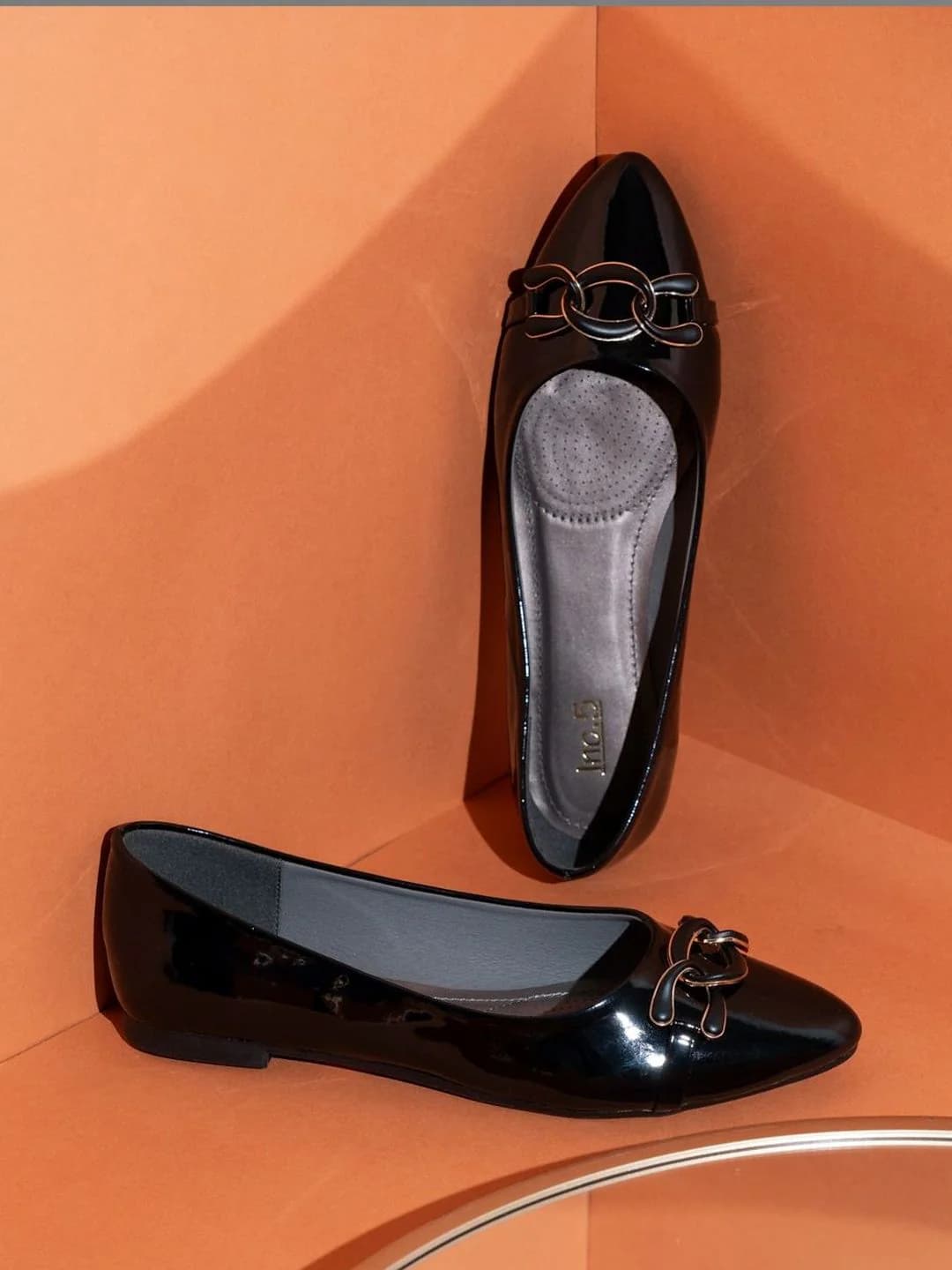Women's Black Casual Synthetic Slip-Ons Flats