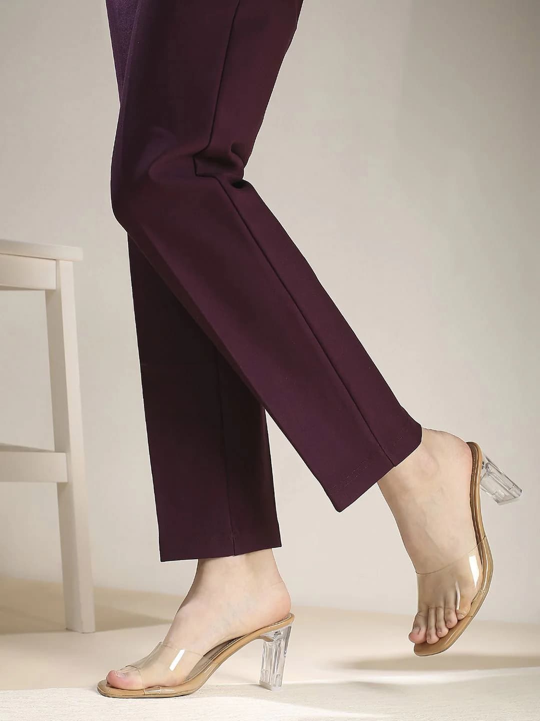 Women's Beige Casual Synthetic Block Heel Mules Sandals