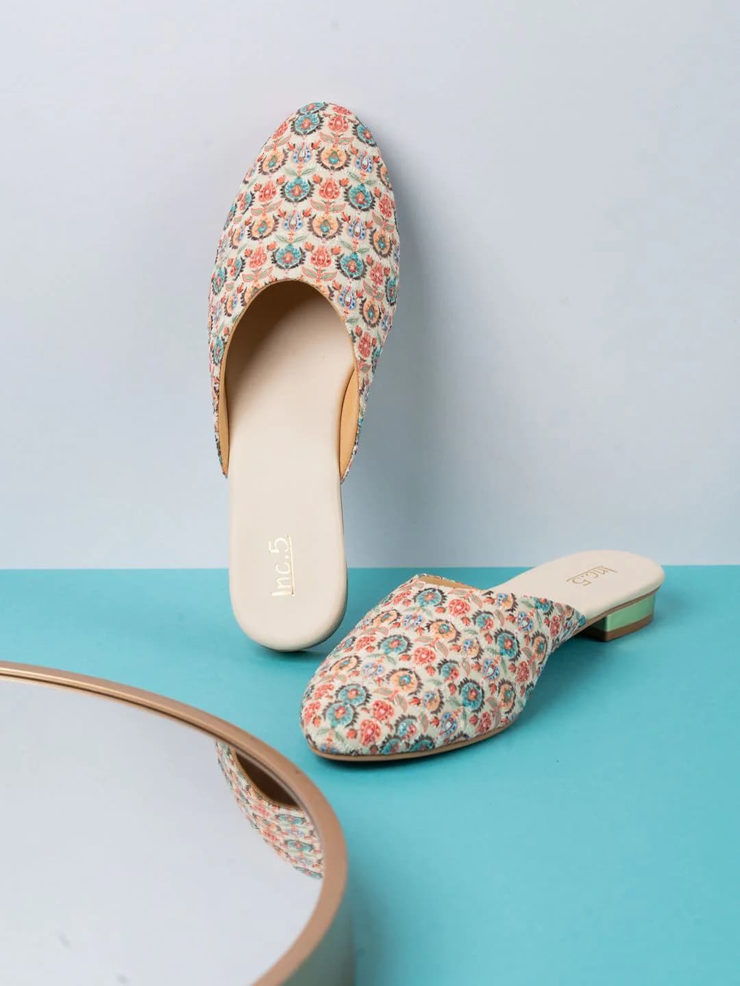 Women's Blue Casual Synthetic Slip-Ons Flats