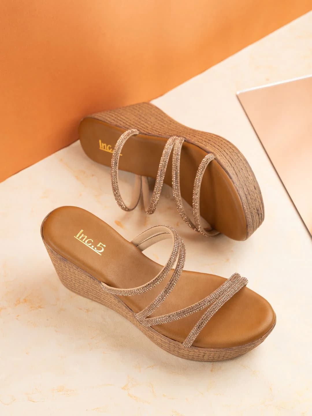 Women's Antique Casual Synthetic Wedge Heel Wedges Sandals