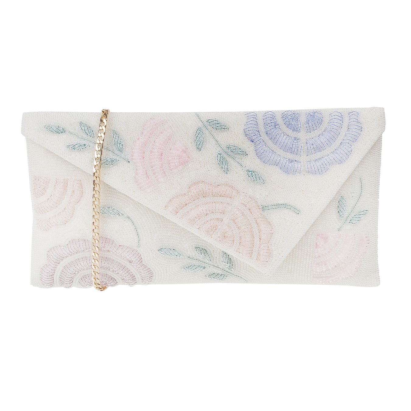 Women's White Casual Fabric Handbag