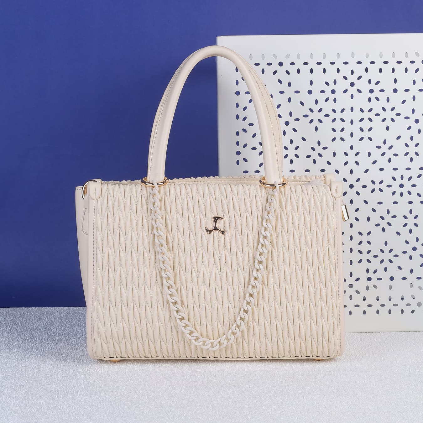 Women's Beige Casual PU Handbag