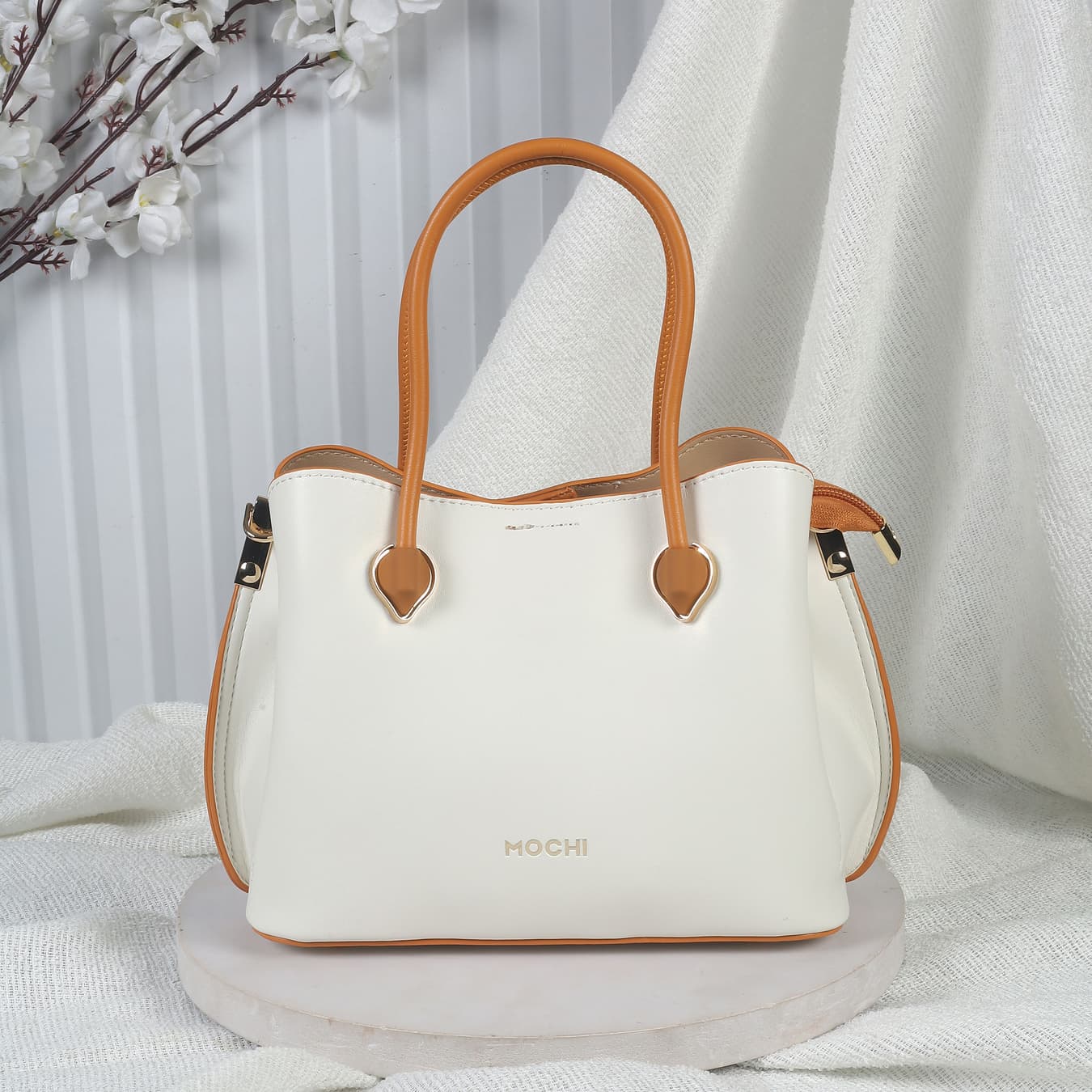 Women's Beige Casual PU Handbag