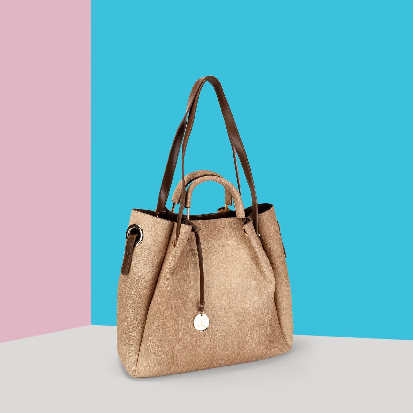 Women's Beige Casual PU Handbag