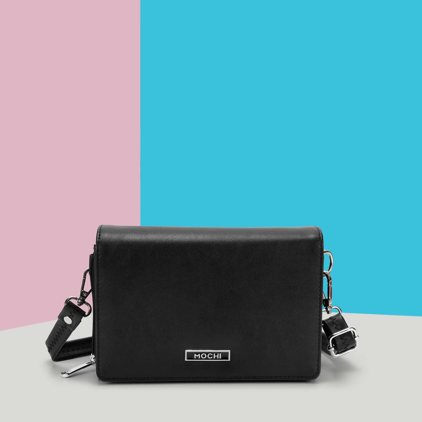 Women's Black Casual PU Handbag