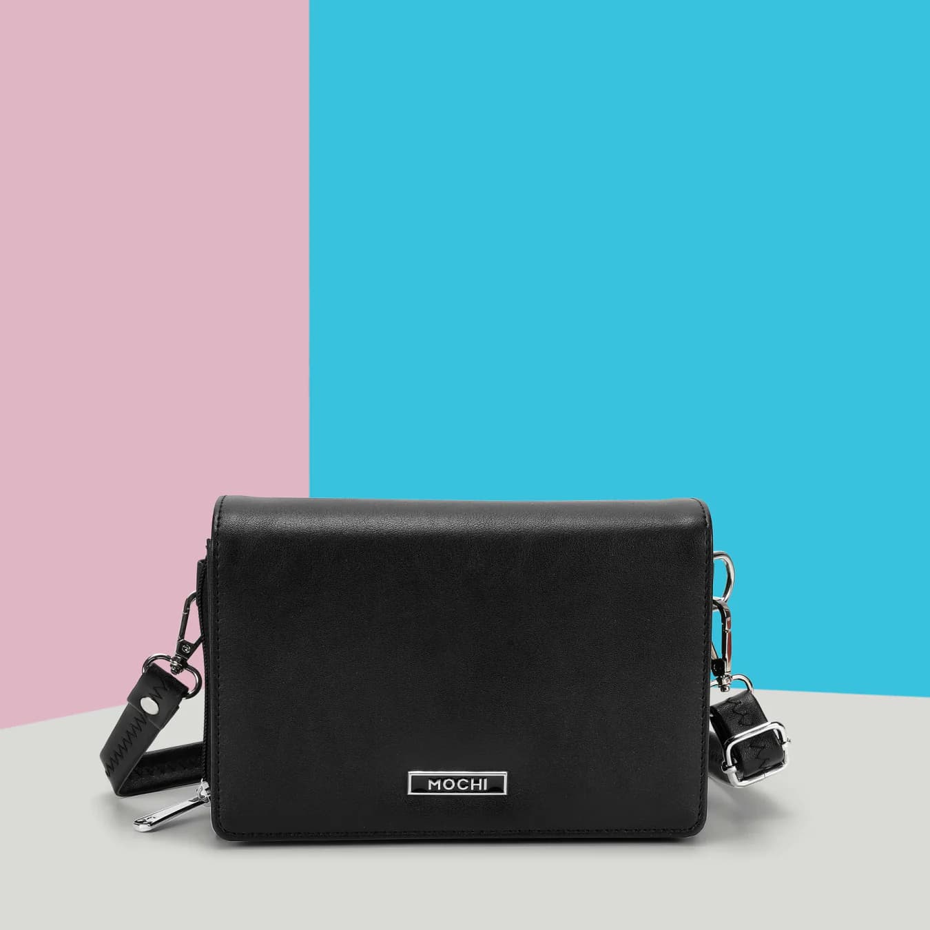 Women's Black Casual PU Handbag