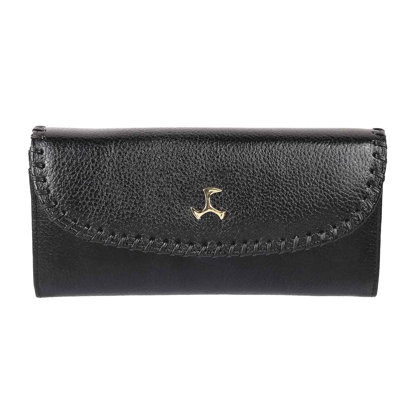 Women's Black Casual Leather Wallet