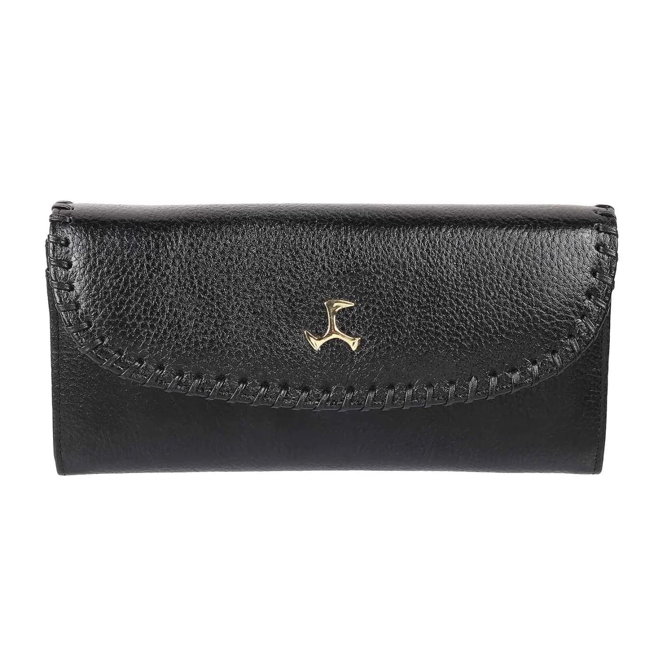 Women's Black Casual Leather Wallet
