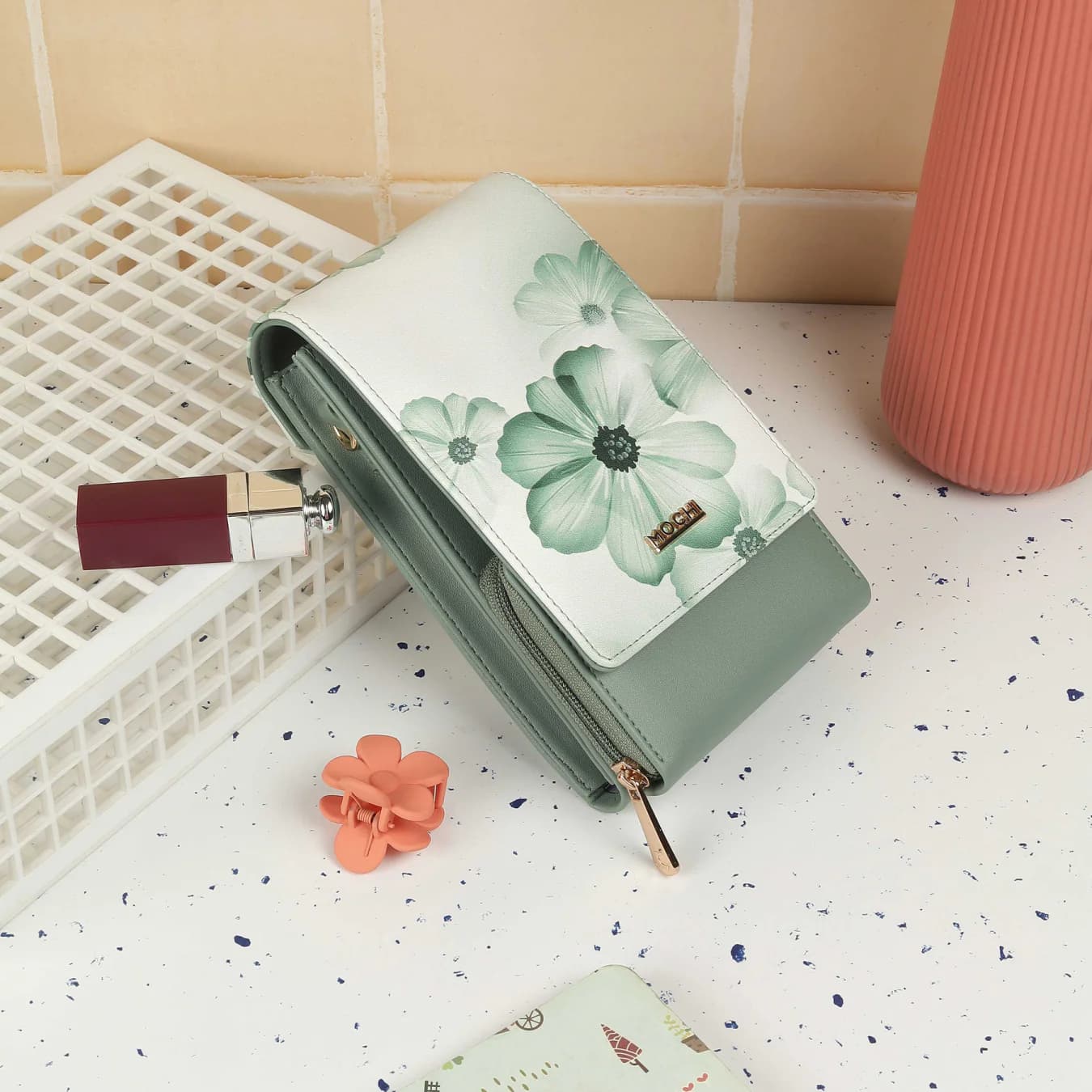 Women's Green Casual PU Wallet