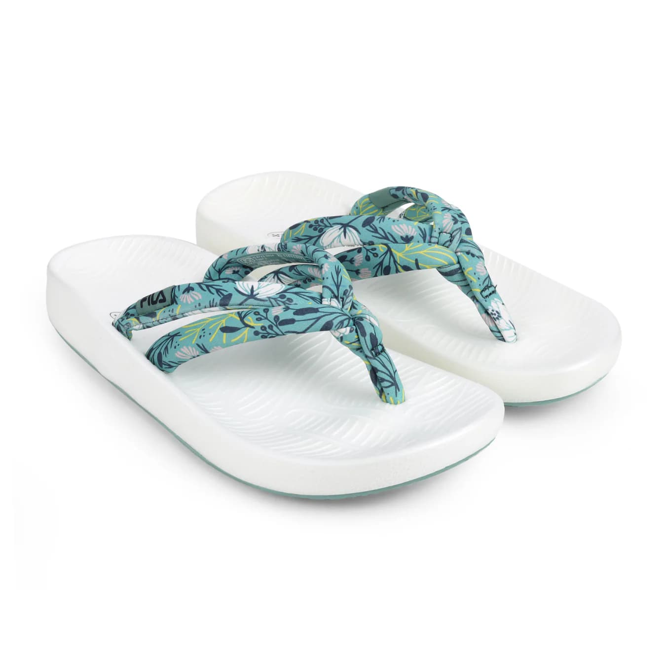 Women's Green Casual Round Toe Flip-Flops