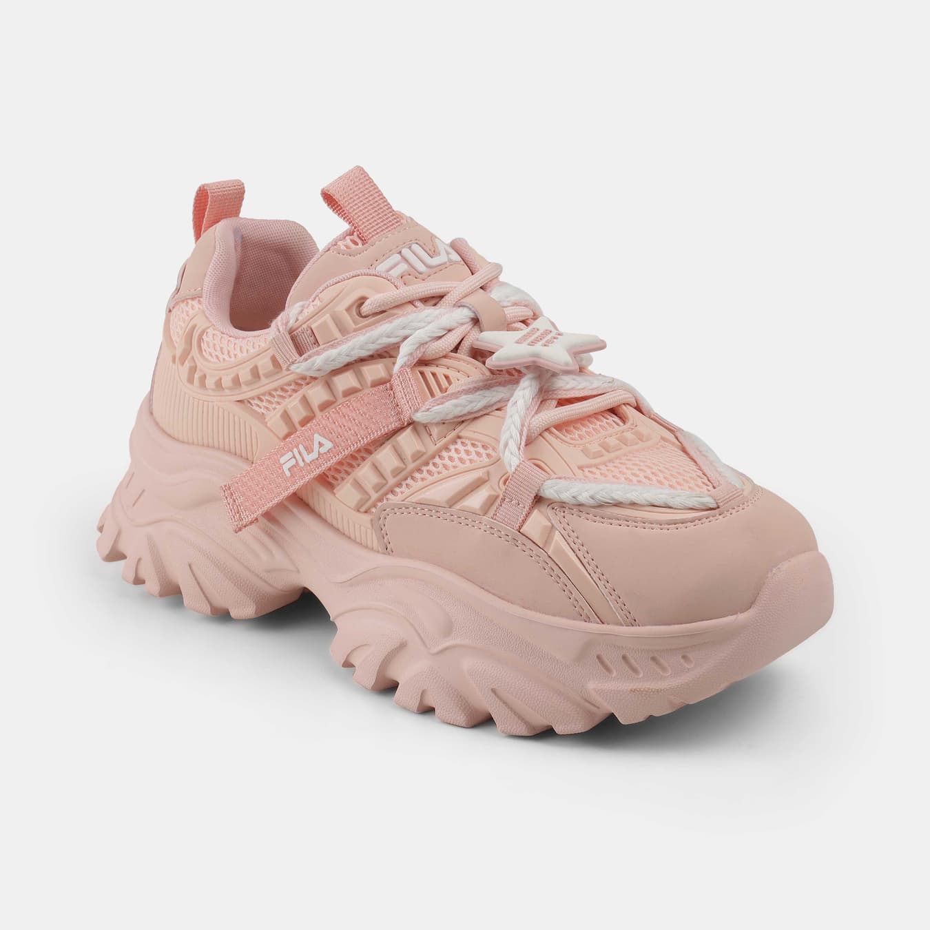 Women's Pink Casual Round Toe Sneakers