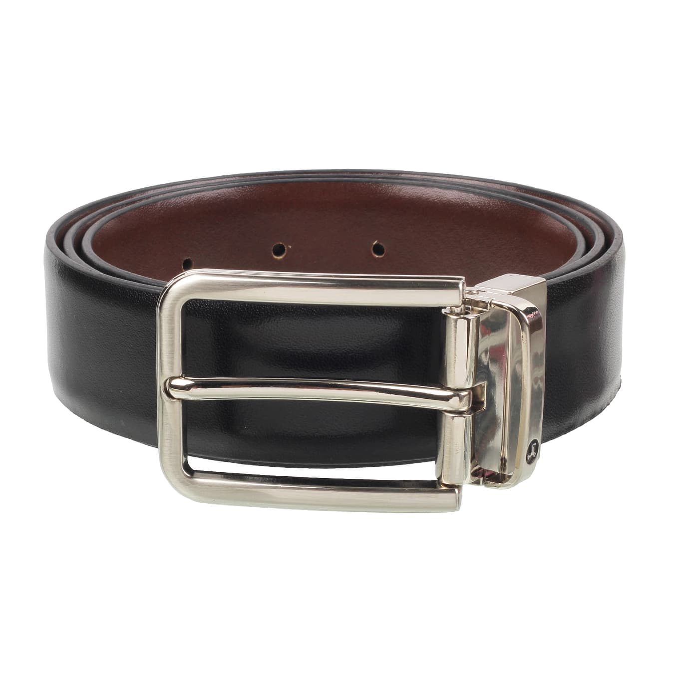 Men's Black Formal Solid Leather Belt