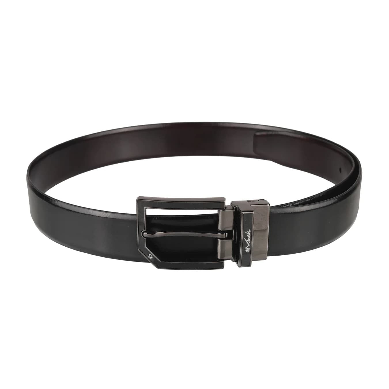 Men's Black Formal Solid Synthetic Belt