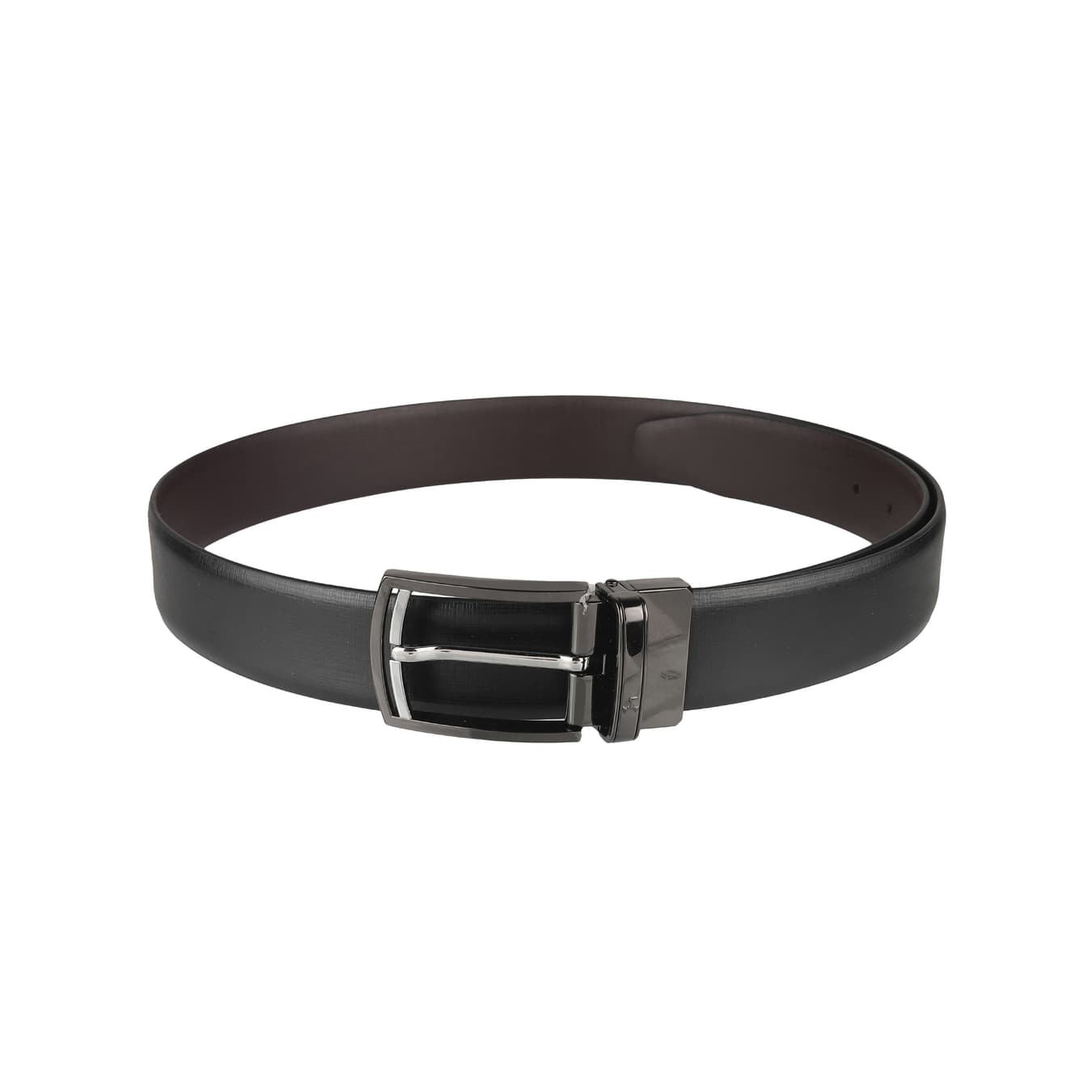 Men's Black Formal Solid Leather Belt