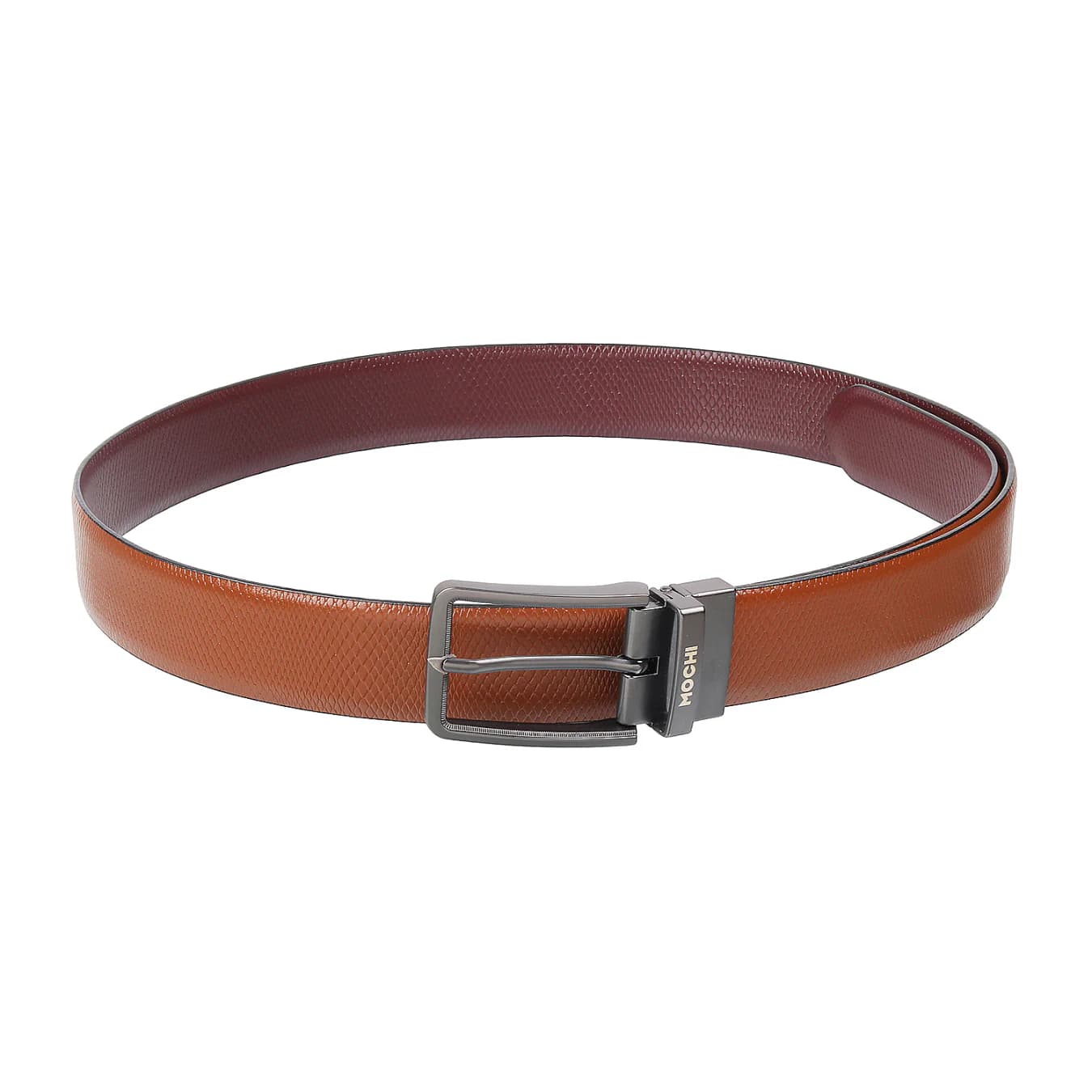 Men's Tan Formal Solid Synthetic Belt