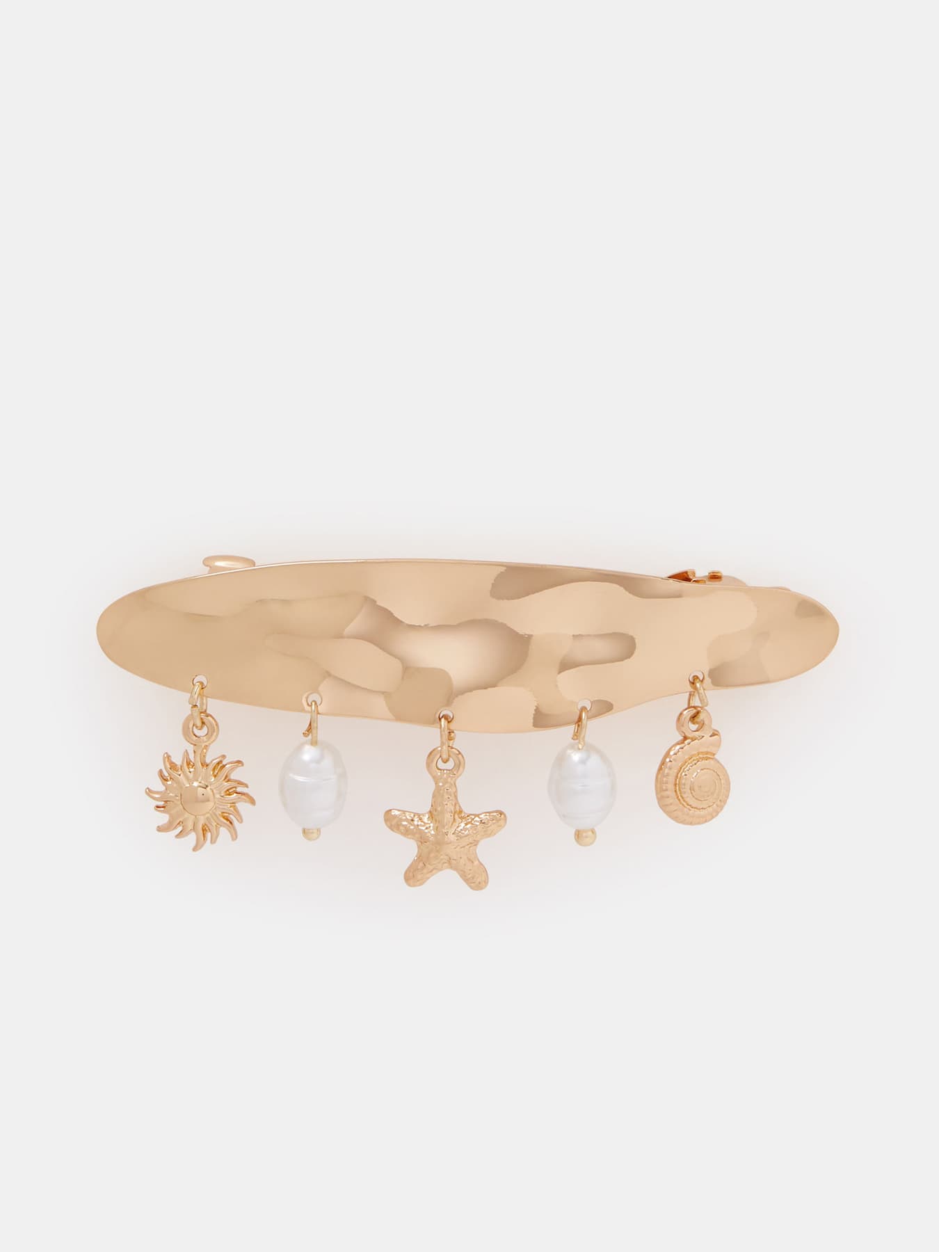 Women's Gold Casual Starfish Charm Barrette