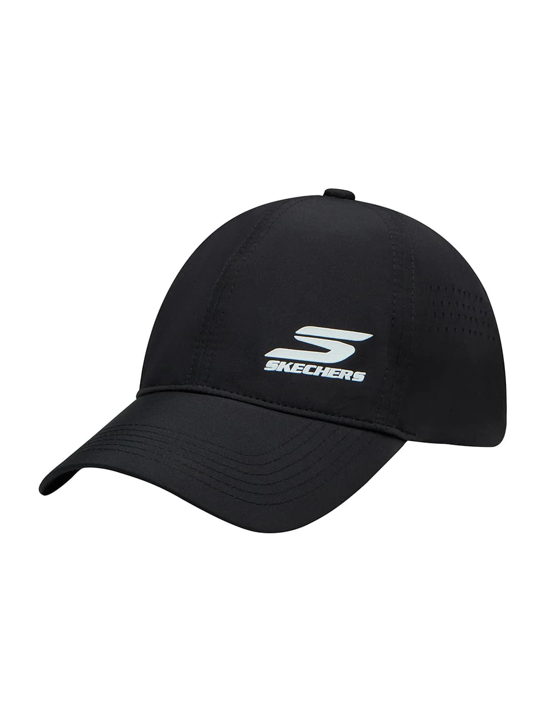 Unisex Black Casual Performance 6 Panel Cap