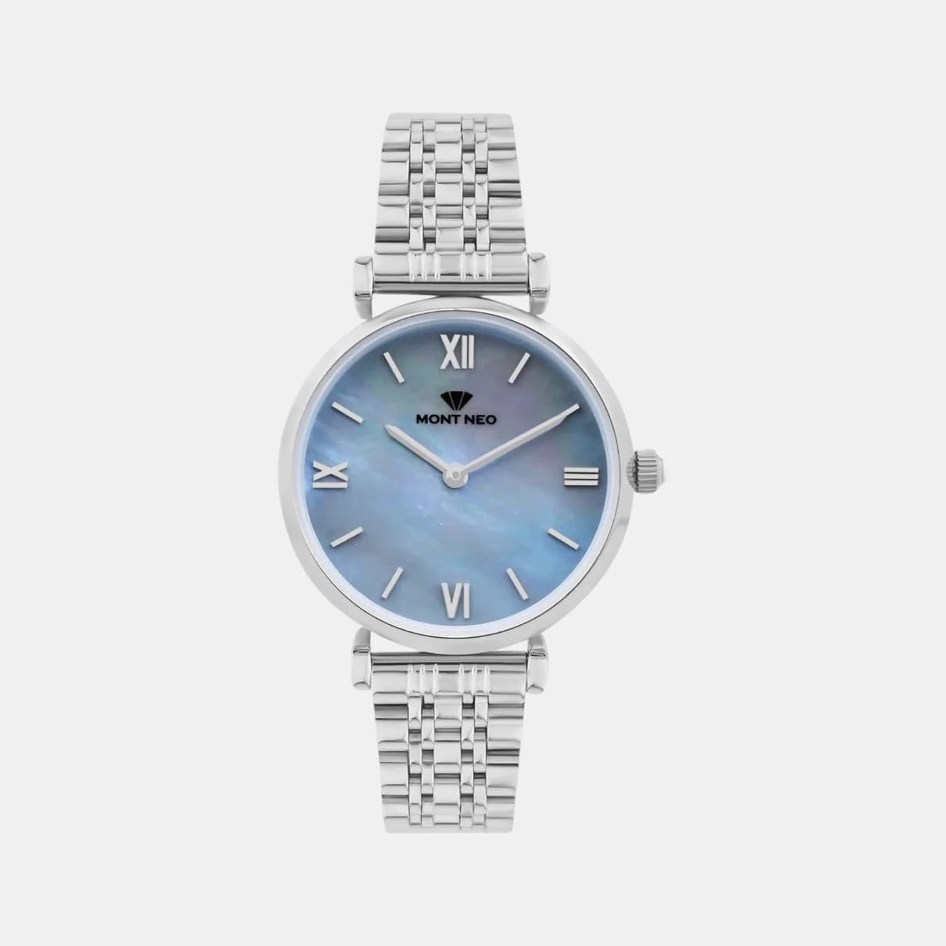 Women's Quartz Light Blue Dial Analog Stainless Steel Watch 4517B-M1120