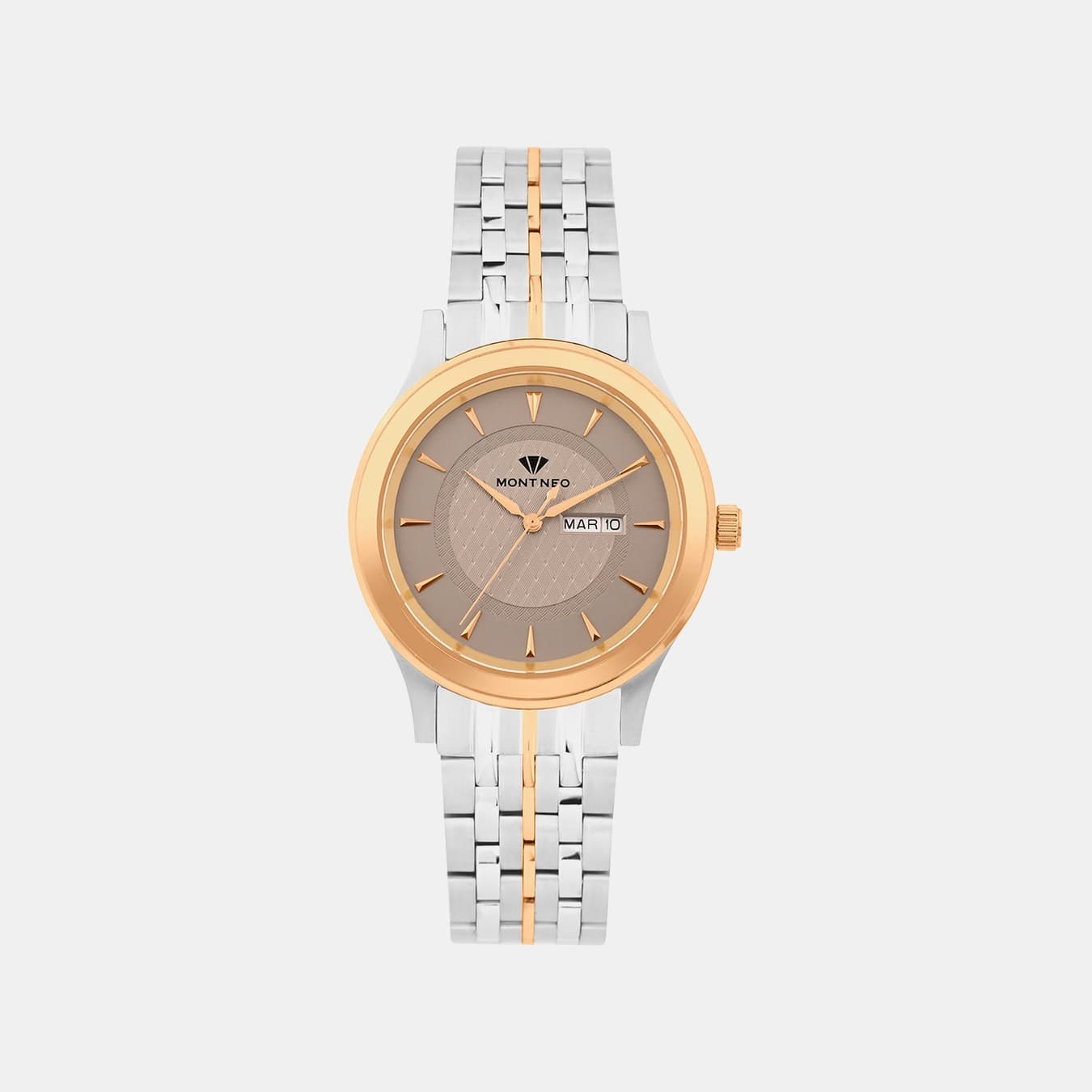 Men's Quartz Brown Dial Analog Metal Watch G8500D-M1315