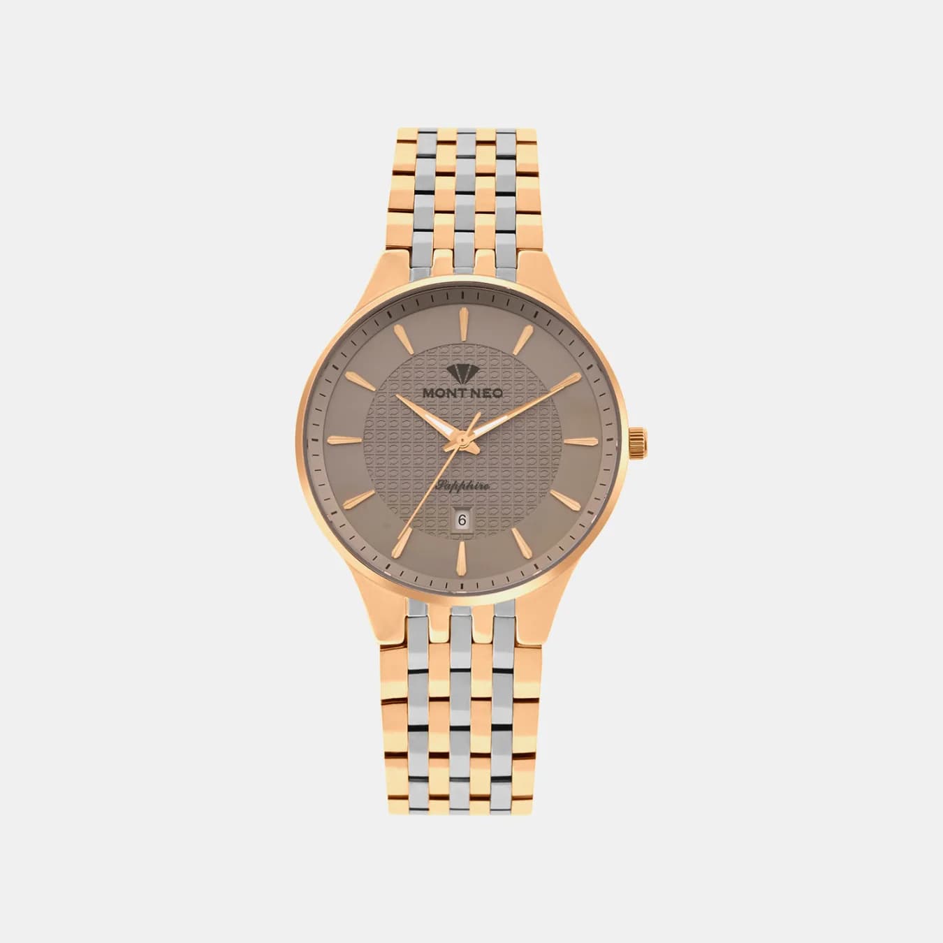 Men's Quartz Brown Dial Analog Metal Watch 8503E-M1315