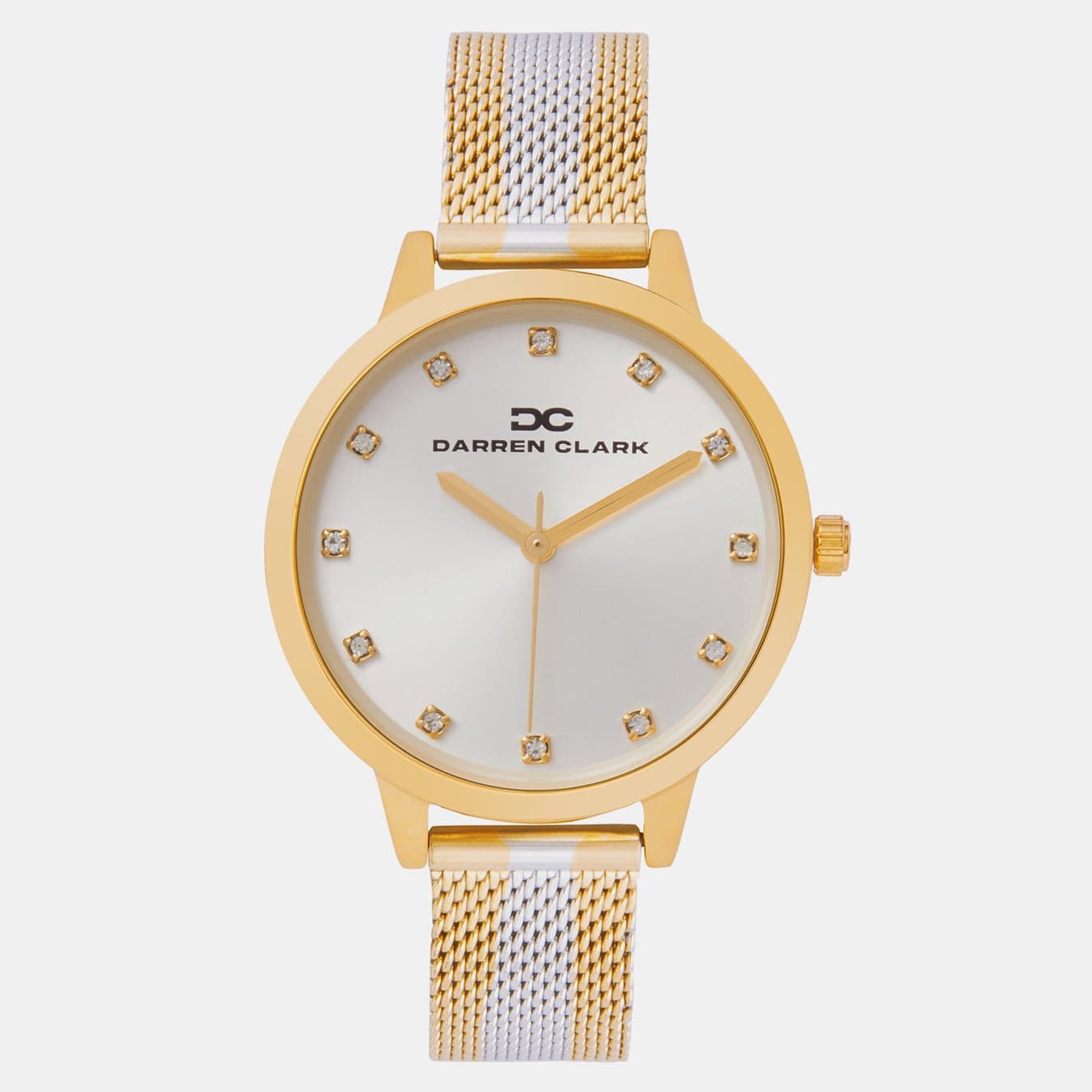 Women's Quartz Silver Dial Analog Mesh Watch 2008D-E0203