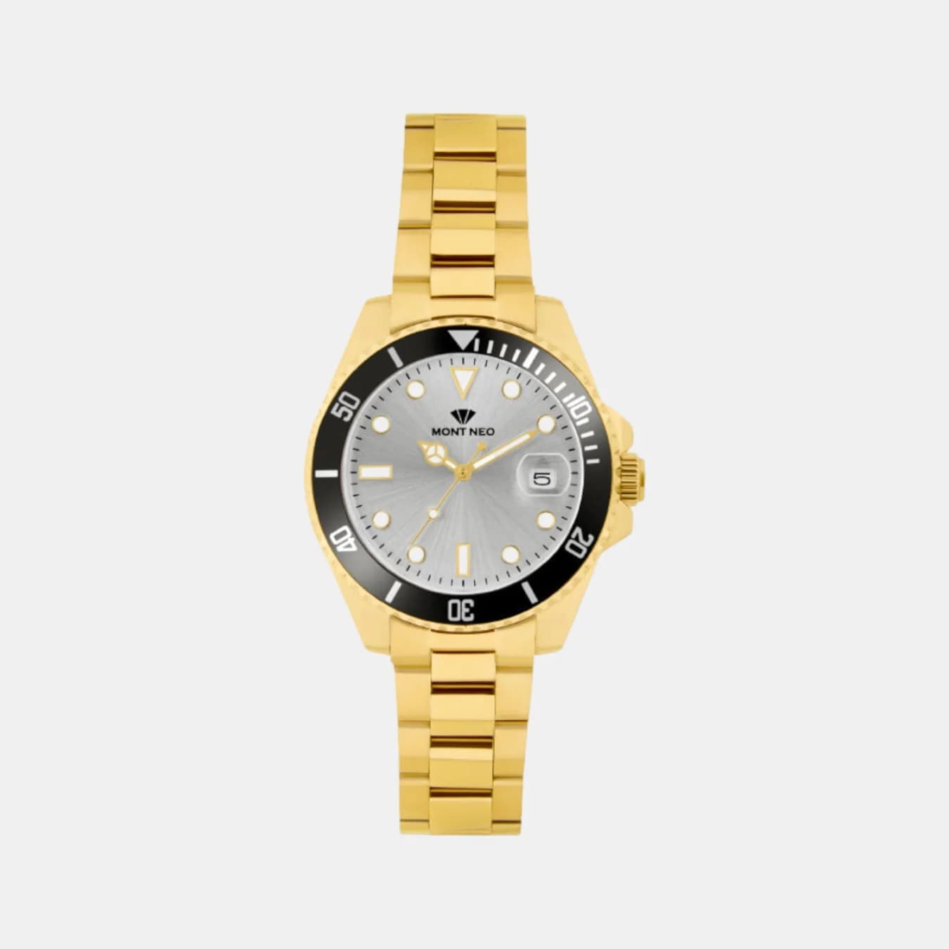 Men's Quartz Silver Dial Analog Metal Watch 3507E-M2203