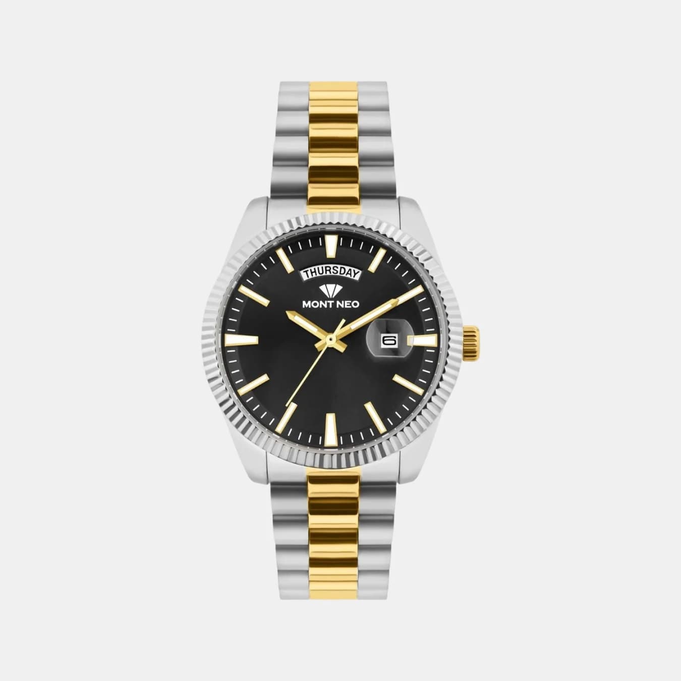 Men's Quartz Black Dial Analog Stainless Steel Watch G3505D-M1204