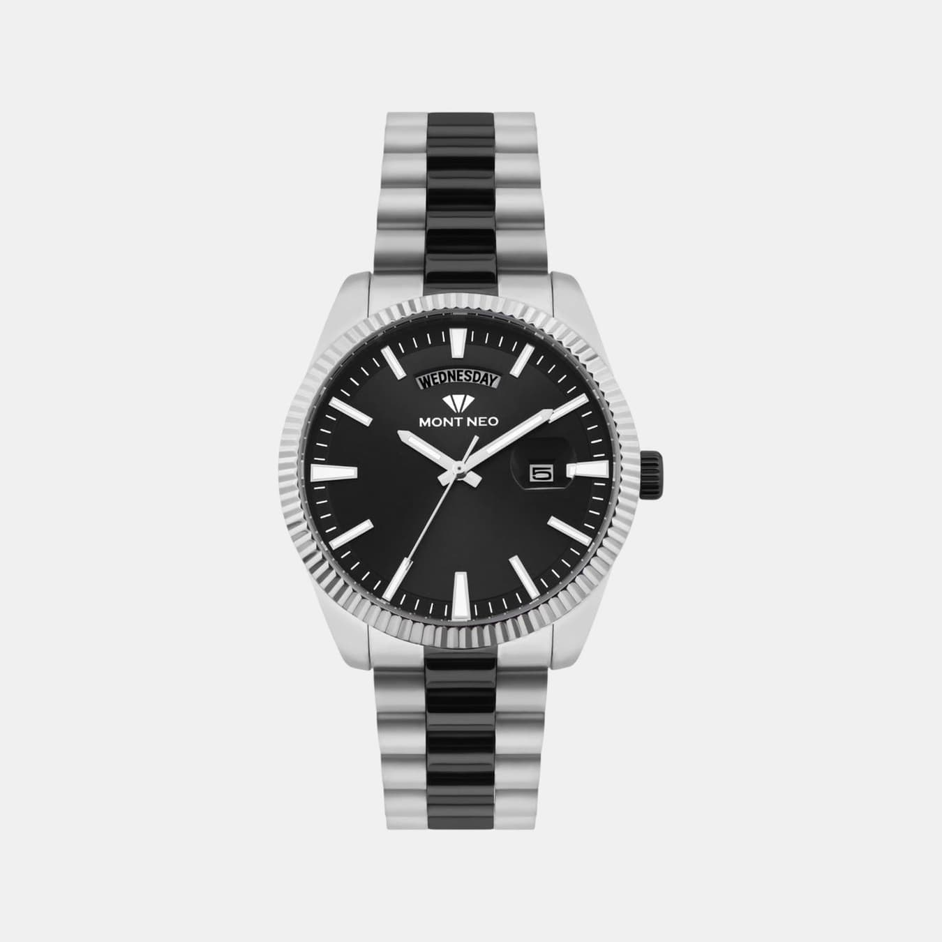 Men's Quartz Black Dial Analog Stainless Steel Watch G3505D-M1404